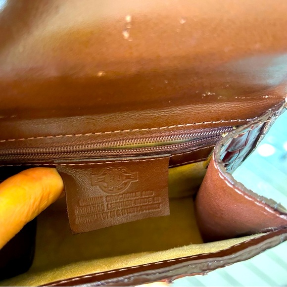 Vintage genuine Crocodile Leather Women crossbody Bag - Picture 2 of 3